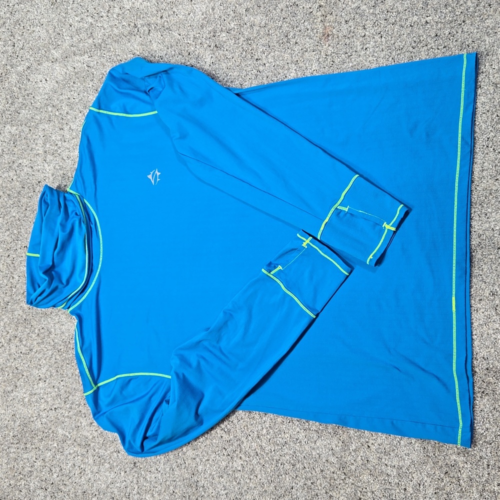 Loco Skailz Blue Turtle Neck Long Sleeve Thumb Holes Mens sz: M